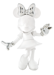 Minnie Welcome Glossy White & Chromed Silver by Leblon Delienne - Limited Edition Sculpture sized 22x24 inches. Available from Whitewall Galleries